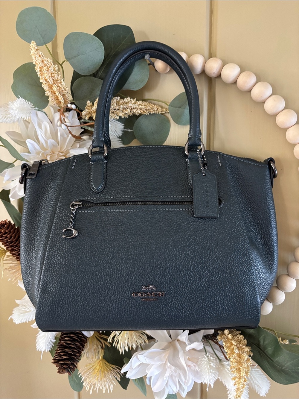Coach Elise Leather Cross-body Satchel